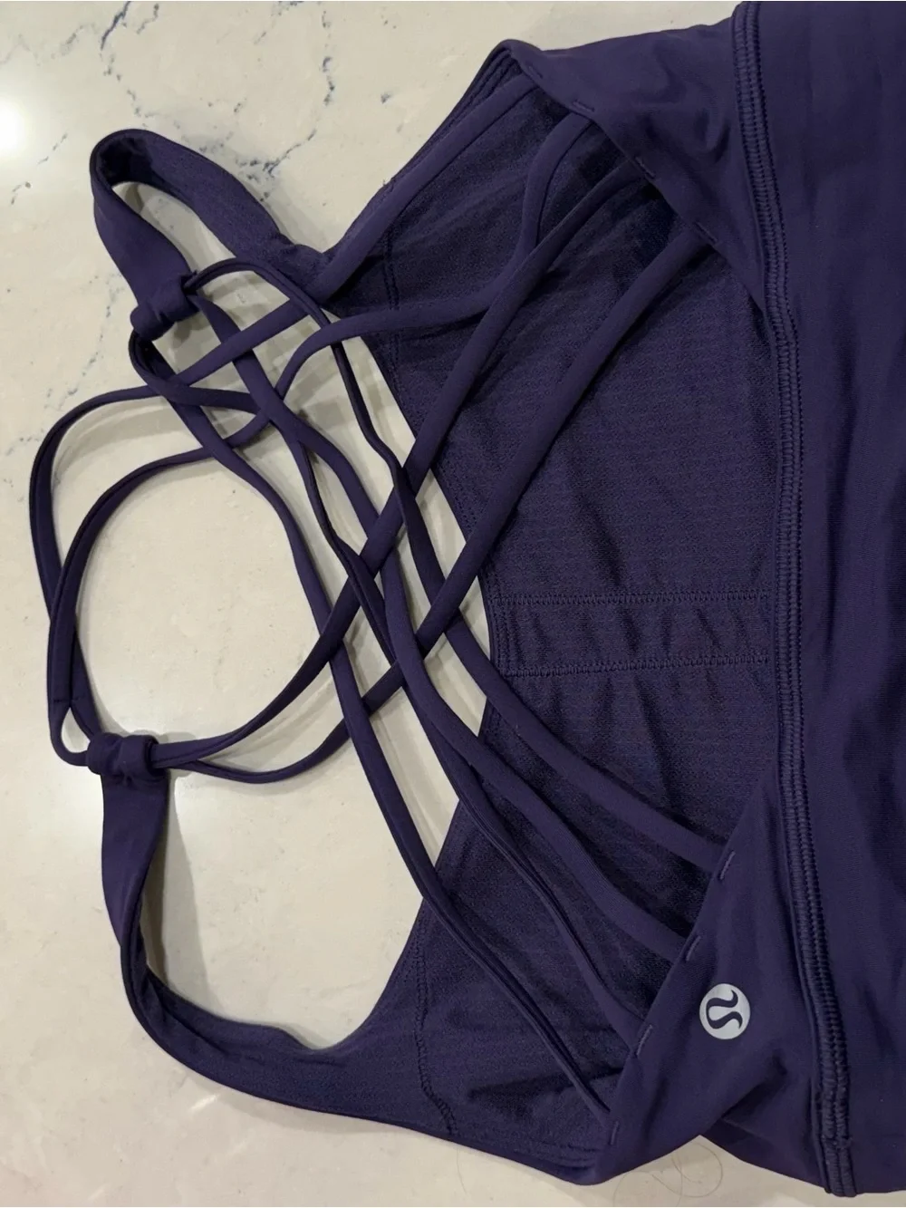 lululemon free to be bra long line athletica Purple Strappy Sports Bra
